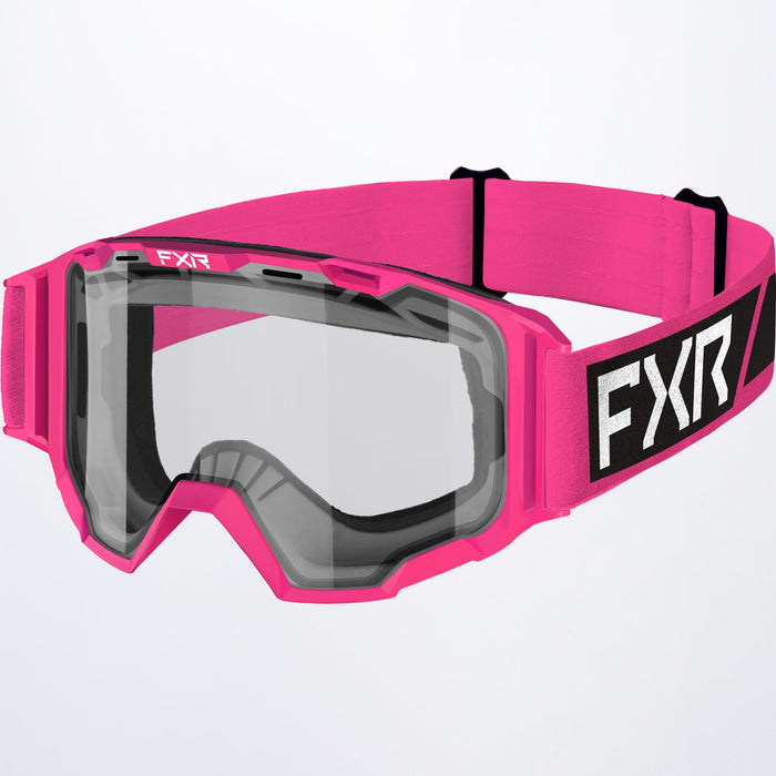 FXR Maverick Clear MX Youth Goggle in Electric Pink