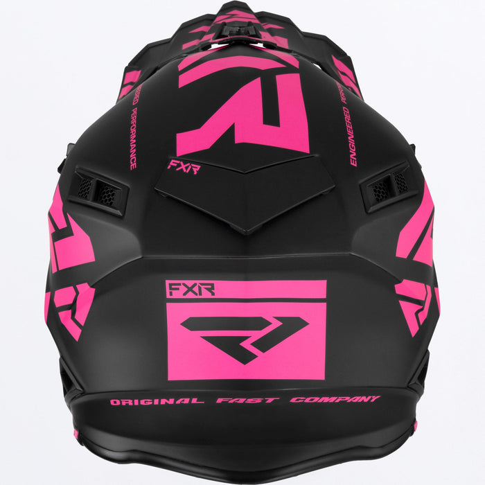 FXR Helium Race Div Helmet with D-ring in Black/Electric Pink