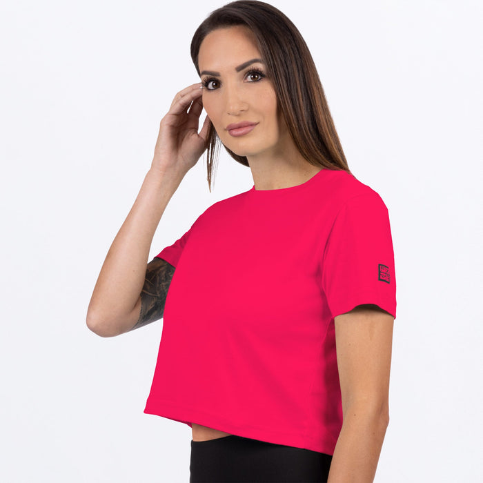 FXR Align Crop Women's T-shirt in Razz
