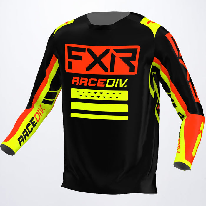 FXR Clutch Pro MX Youth Jersey in Black/Nuke Red/Hivis