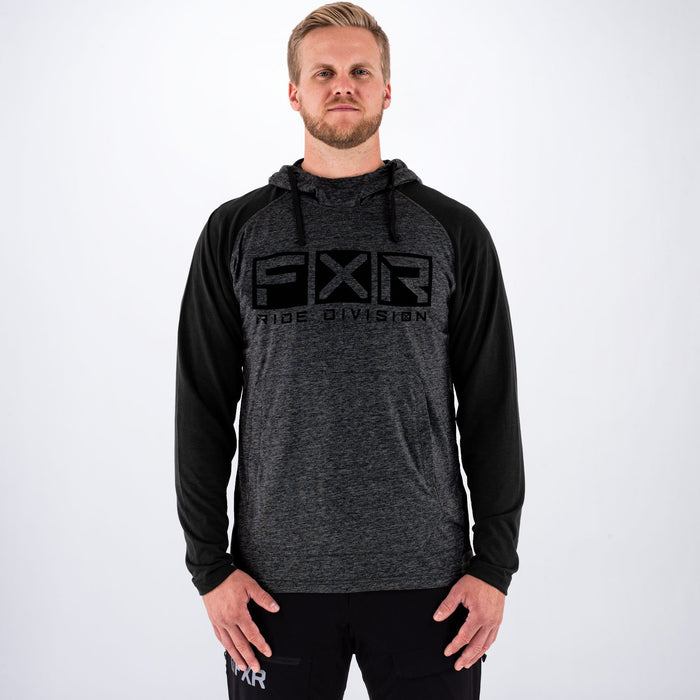 FXR Trainer Lite Tech Pullover Hoodie in Charcoal Heather/Black