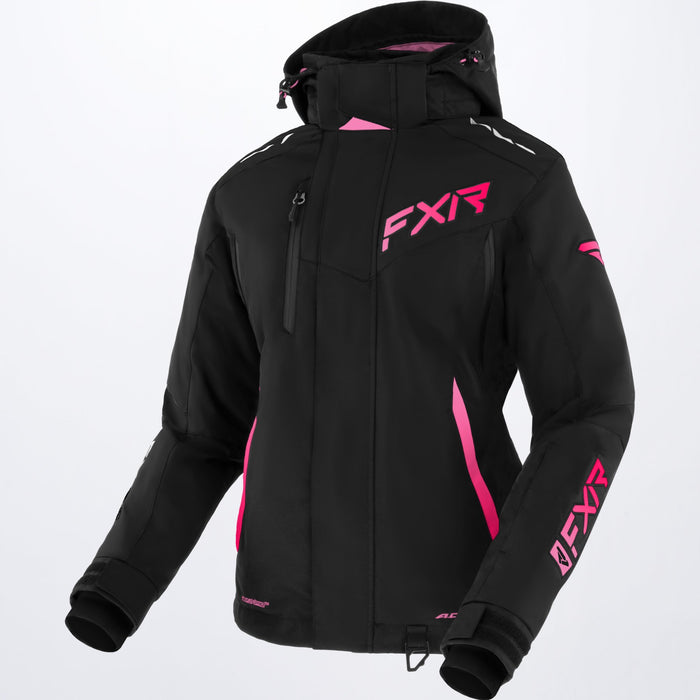 FXR Edge Women's Jacket in Black/E Pink-Raspberry Fade
