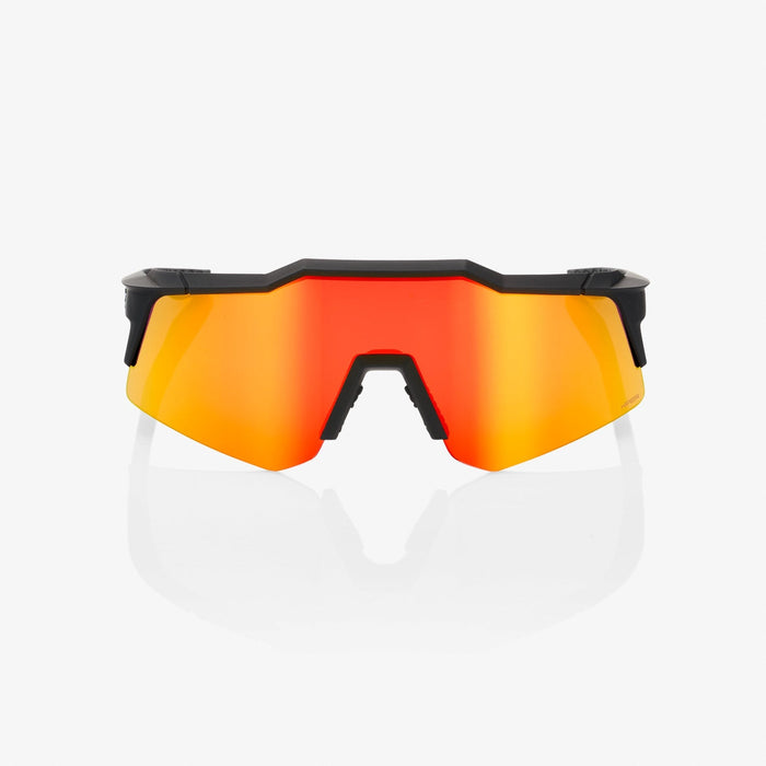 100% Speedcraft XS Performance Sunglasses in Soft tact black / HiPER RED