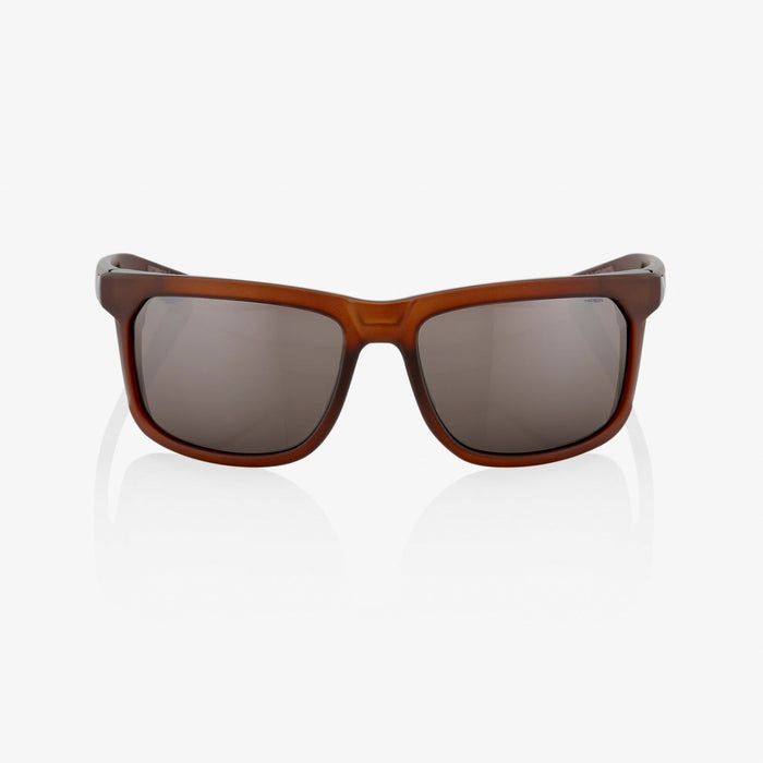100% Hakan Sunglasses in Rootbeer / HiPER silver mirror