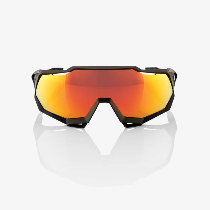100% Speedtrap Performance Sunglasses in Black / Red