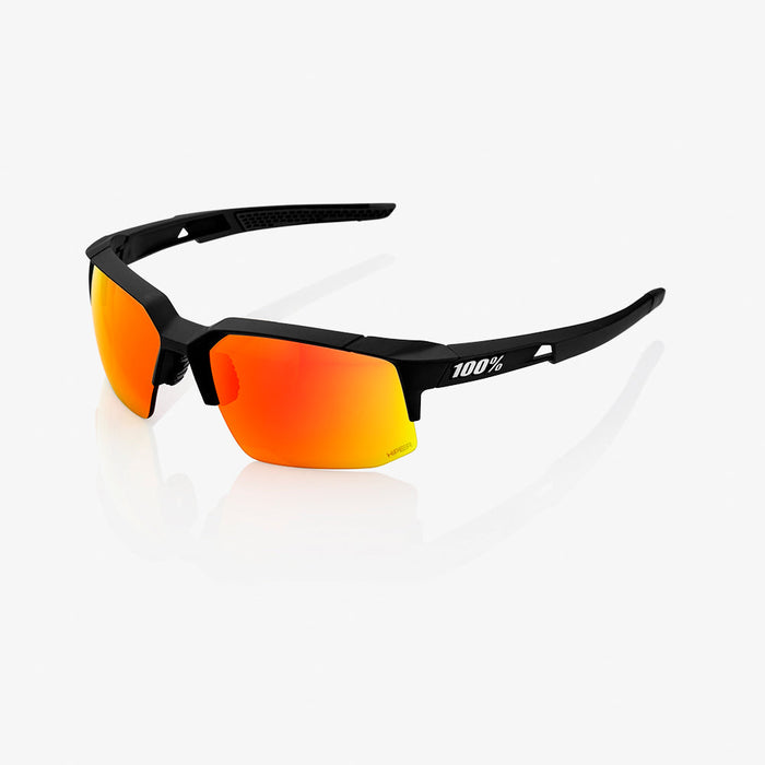 100% Speedcoupe Performance Sunglasses in Black / Red mirror