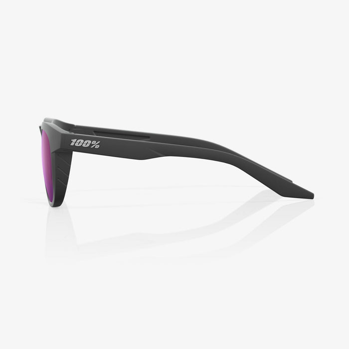 100% Slent Sunglasses in Black / Purple mirror