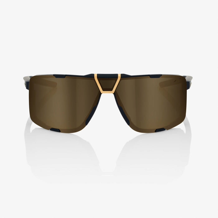 100% Eastcraft Performance Sunglasses in Soft tact black / Soft gold mirror
