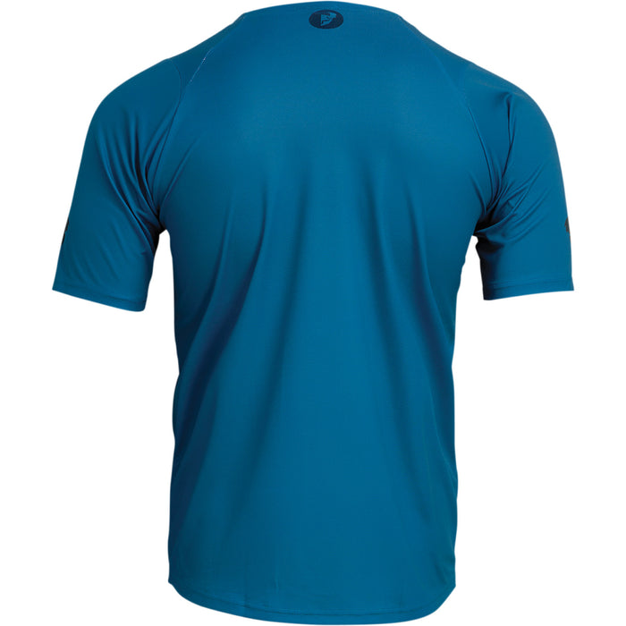 Thor Assist Caliber MTB Short-Sleeve Jersey in Teal