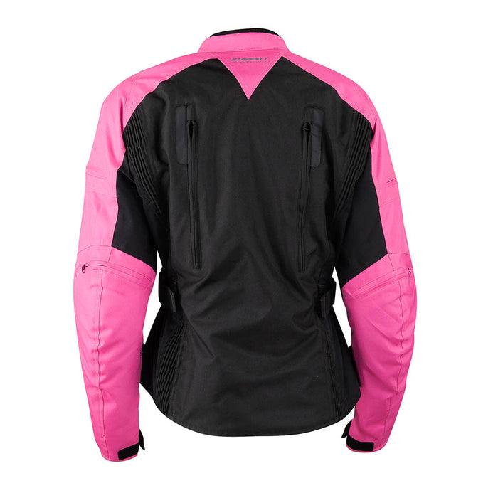 Joe Rocket Victoria CE Certified Textile Jacket in Pink/Black - Back