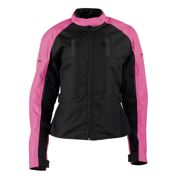 Joe Rocket Victoria CE Certified Textile Jacket in Pink/Black - Front