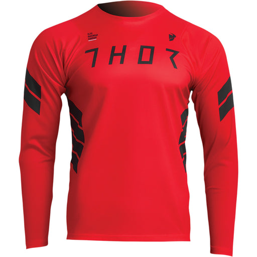 Thor Assist Sting MTB Long-sleeve Jersey in Red/Black