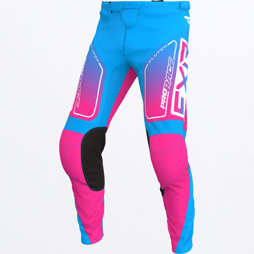 FXR Clutch MX Youth Pants in Cyan/E-Pink