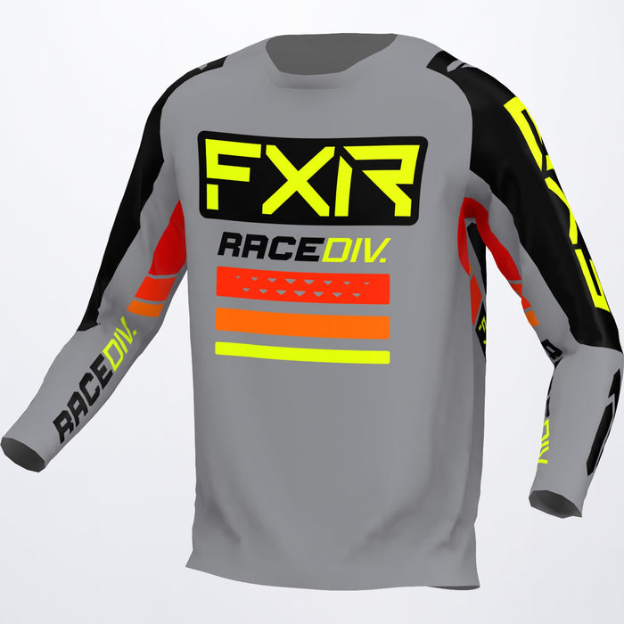 FXR Clutch Pro MX Jersey in Grey/Black/Hivis