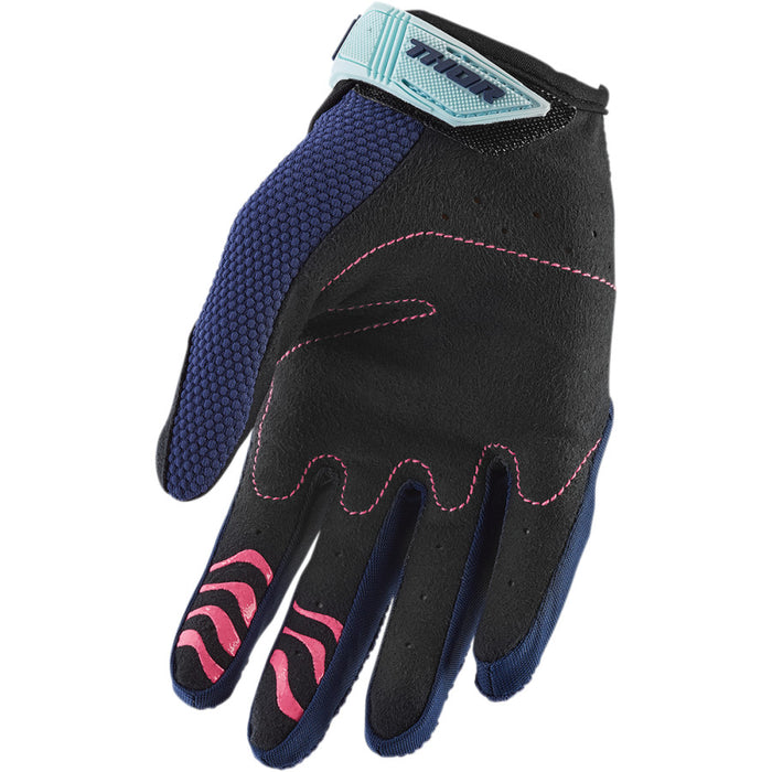 Thor Spectrum Women's Gloves in Ocean/Pink  - Palm View