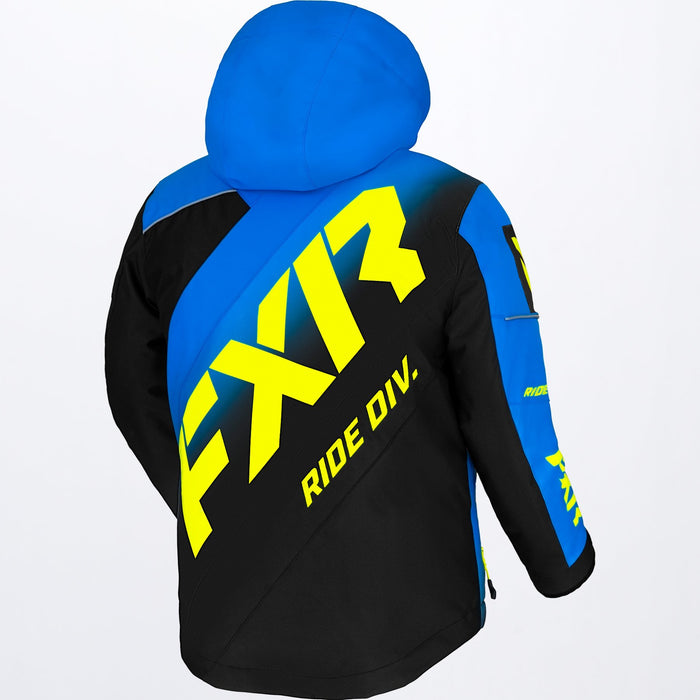 FXR CX Youth Jacket in Blue Fade/Black/Hi Vis