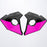 FXR Maverick Mod Helmet Side Covers in Black/Fuchsia