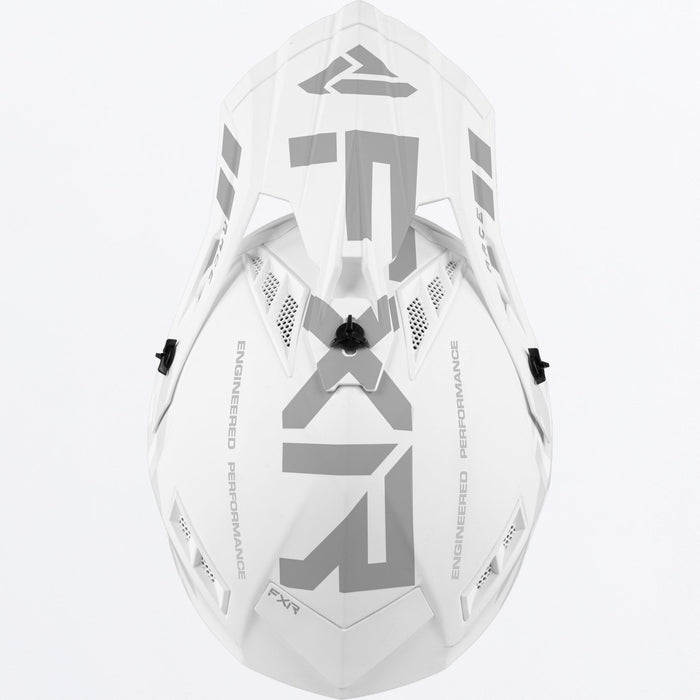 FXR Helium Prime Helmet with Quick-Release Buckle in White