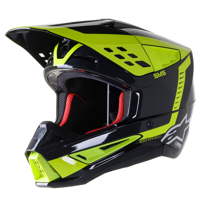 Alpinestars SM5 Solid Helmet in Black/Fluo Yellow 2022
