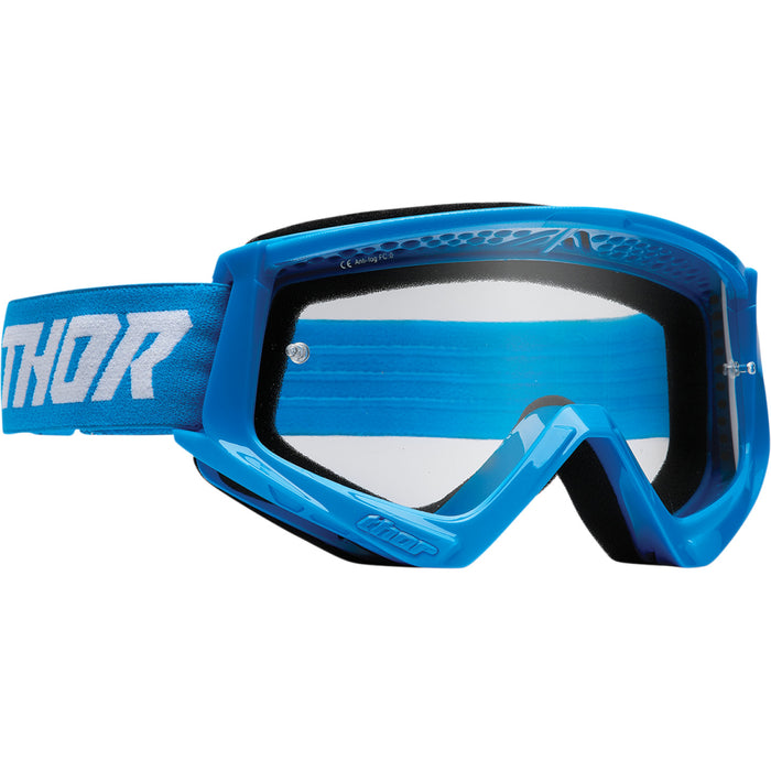 Thor Youth Combat Racer Goggles in Blue/White 2022