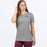 FXR Walleye Premium Women's T-shirt in Grey Heather/Merlot
