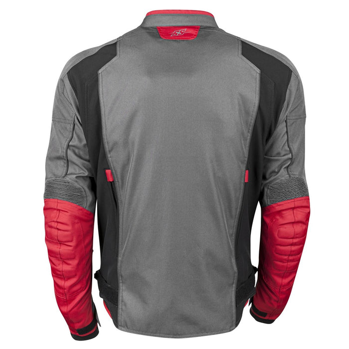SPEED AND STRENGTH Sure Shot™ Textile Jacket in Red/Black - Back