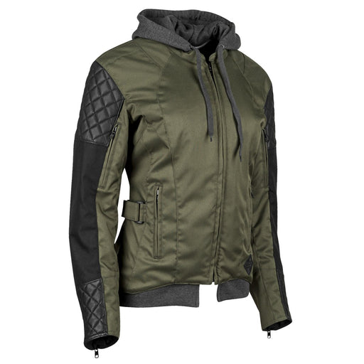 SPEED AND STRENGTH Women's Double Take™ Textile Jacket in Olive/Black - Side
