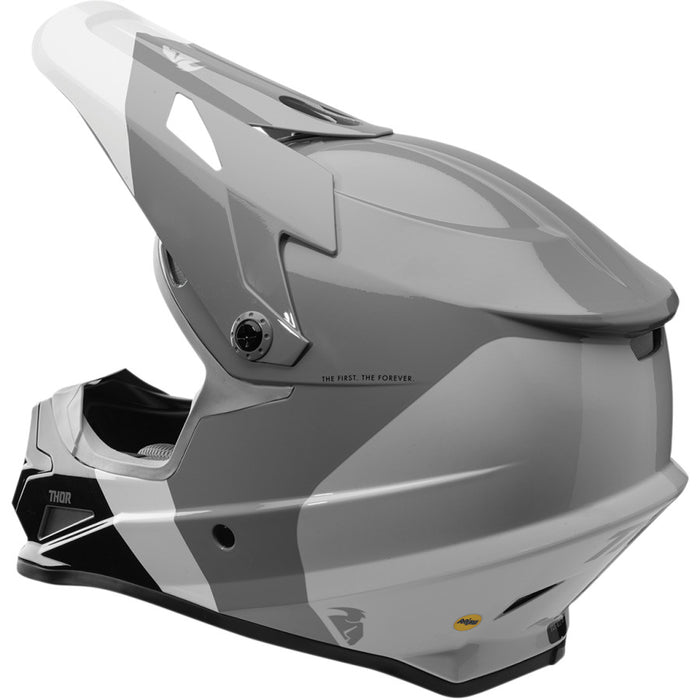 Thor Sector Bomber Helmets in Charcoal/White - Back