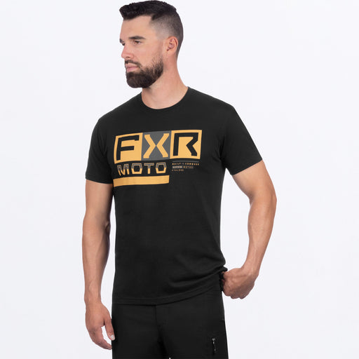 FXR Moto Premium T-shirt in Black/Gold