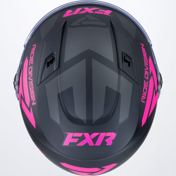 FXR Nitro Youth Core Helmet in Black/Elec Pink