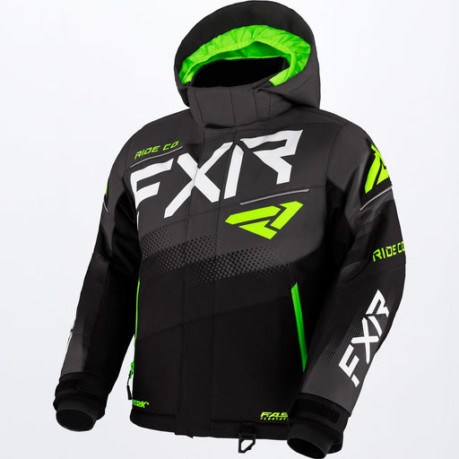 FXR Boost Youth Jacket in Black/Char/Lime