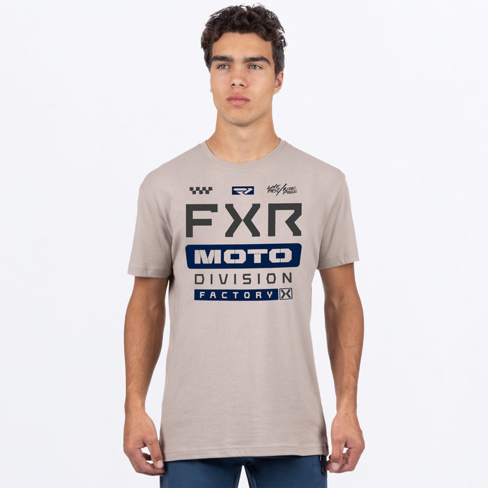 FXR Gladiator Premium T-shirt in Stone/Navy