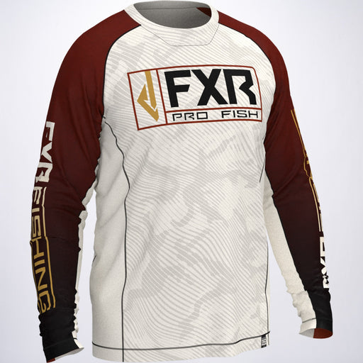 FXR Derby UPF Longsleeves in Bone/Rust