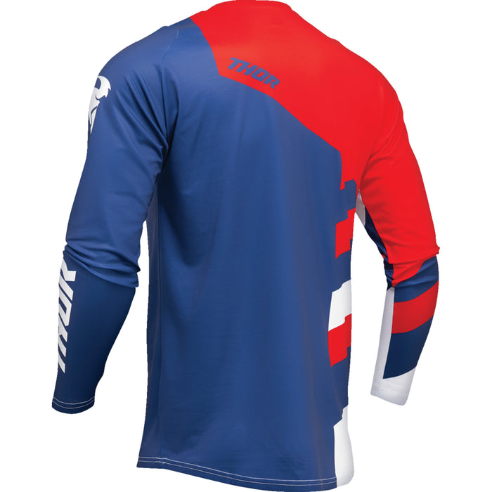 Thor Sector Checker Youth Jerseys in Navy/Red