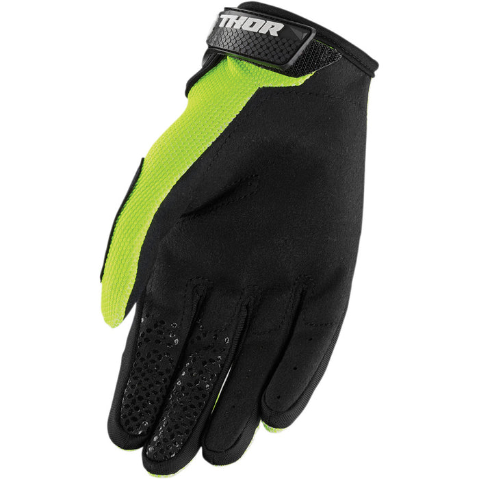 Thor Sector Gloves in Lime - Palm view