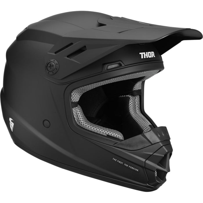 Thor Youth Sector Solid Helmet in Black