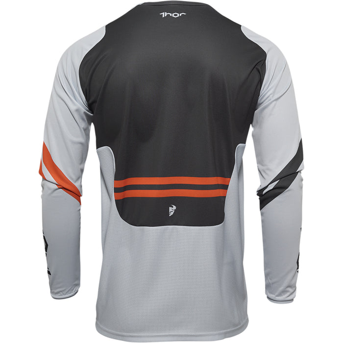 Thor Youth Pulse Cube Jersey in Light Gray/Red/ Orange 2022