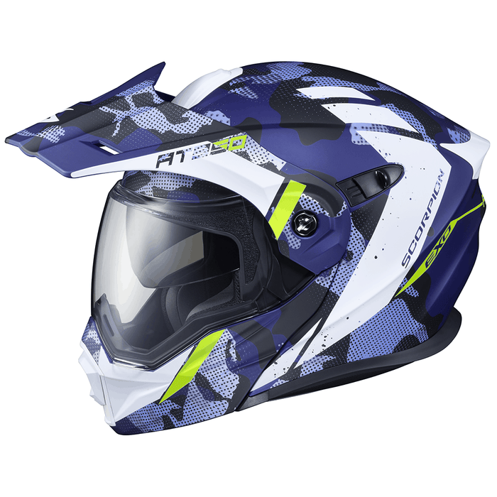 Scorpion EXO-AT950 Outrigger Helmets - Dot in Matte Blue