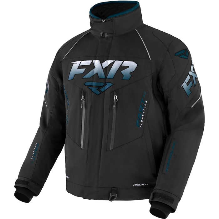FXR Adrenaline Jacket in Black/Steel Fade