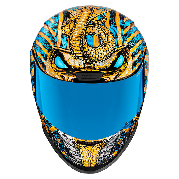 icon Airform Pharaoh Helmet in Gold Full Front 2022