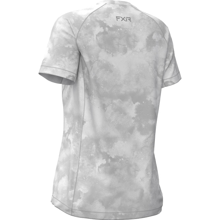FXR Attack UPF Women's T-shirt in White-Grey Ink