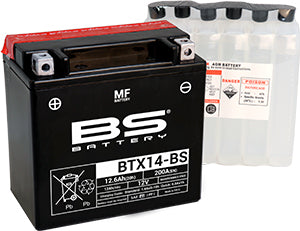 BS Battery MF Range BTX14-BS