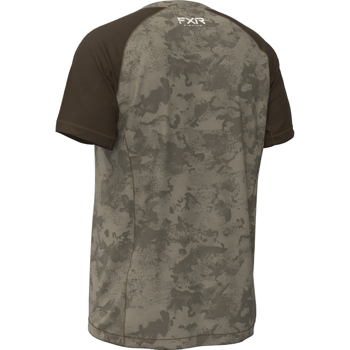 FXR BIG Treble UPF T-shirt  in Stone Camo/Walleye