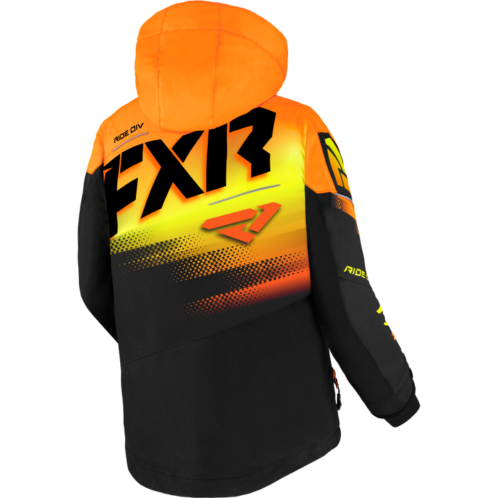 FXR Boost Child Jacket in Black/Orange-HiVis Fade