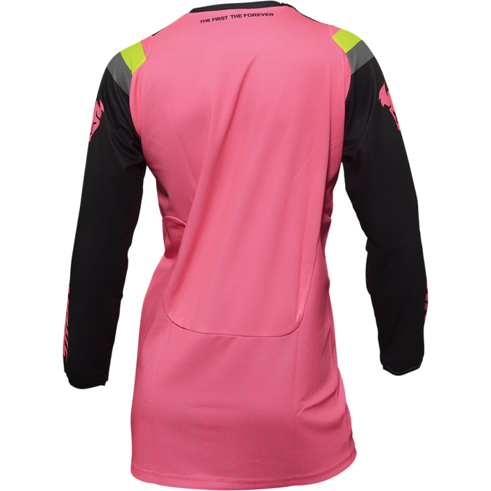 Thor Pulse Rev Women's Jersey in Charcoal/Flo Pink 2022