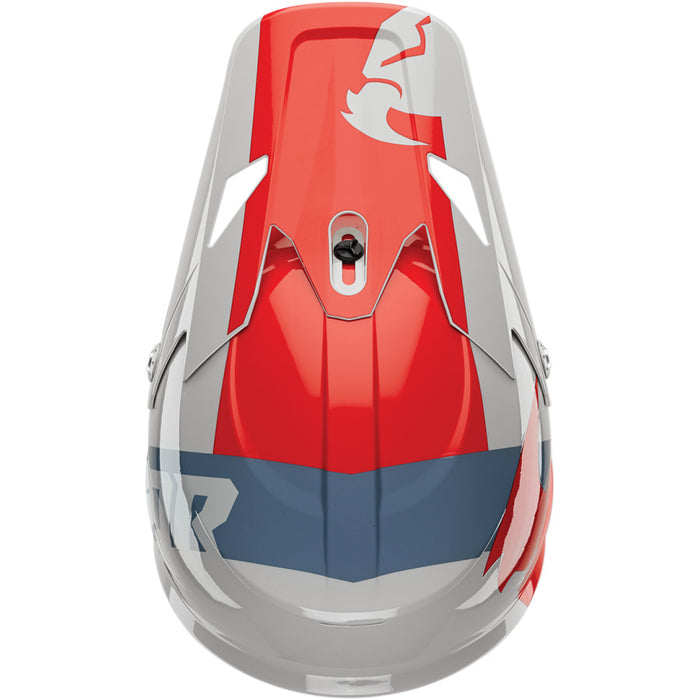 Thor Sector Shear Helmets in Red/Light Gray - Top