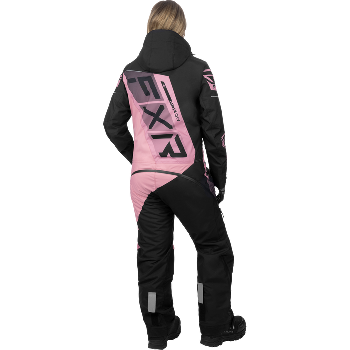 FXR CX F.A.S.T Insulated Women’s Monosuit in Black/Dusty Rose