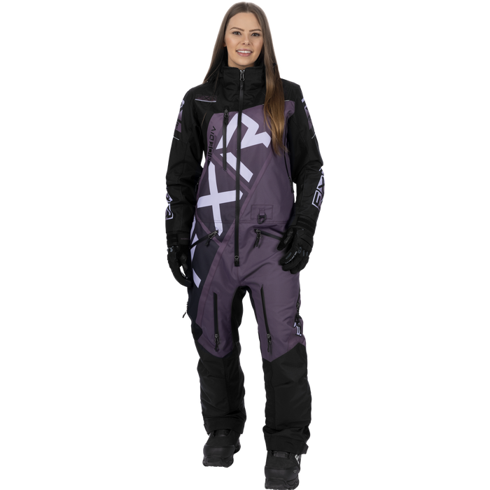 FXR CX F.A.S.T Insulated Women’s Monosuit in Black/Muted Grape