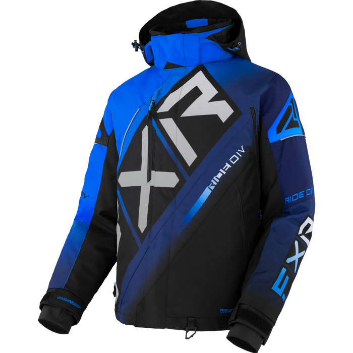 FXR CX Jacket in Black/Blue Fade