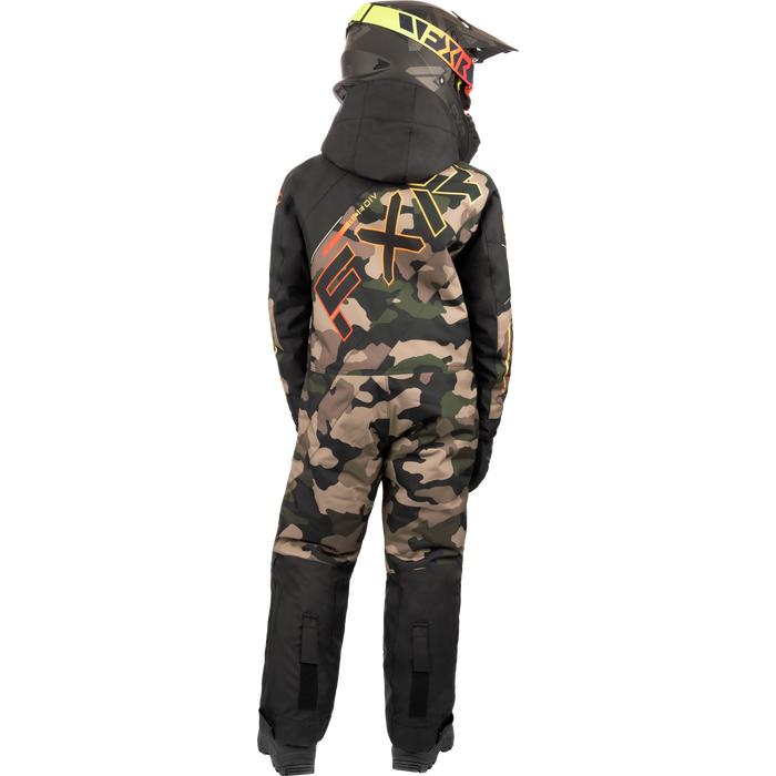 FXR CX Youth Monosuit in Army Camo / Black